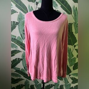 Lou & Grey Coral Long Sleeve Split Side Cozy Top M